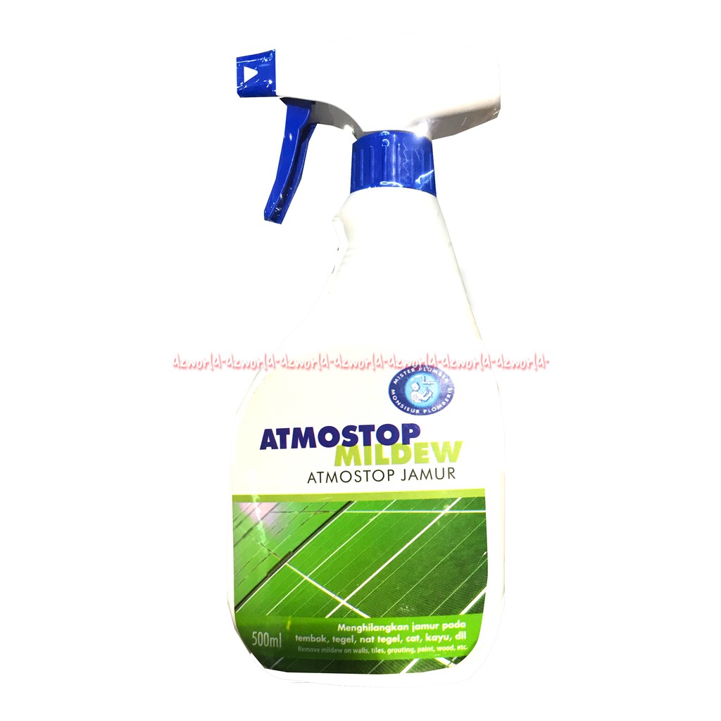 Atmostop Mildew 500ml Atmostop Jamur Kemasan Hijau menghilangkan Jamur Pada Tembok Cat Kayu Atmos Stop Model Spray Semprot