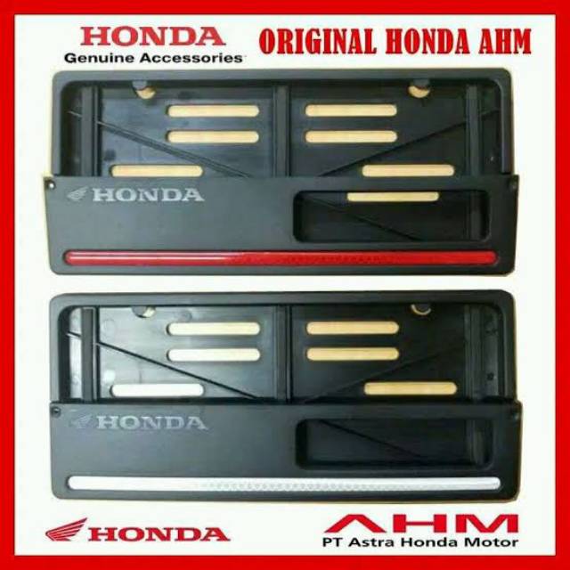 Cover Plat Honda Original AHM, Cover dudukan tutup plat motor Honda Genuine Accecories