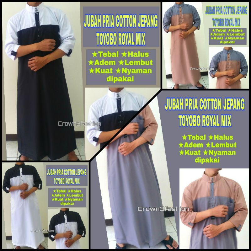 Jubah Gamis Pria Katun Jepang Adem Terbaru * Bisa COD