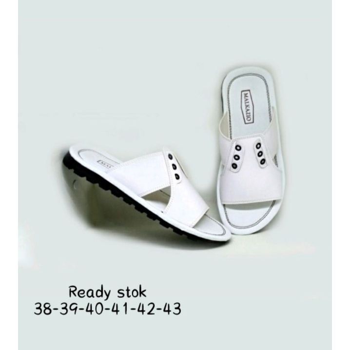 Sandal Jepit Pria Dewasa Murah / Sendal Bapak Kulit Putih White Elegant 38-43 Best seller, 41