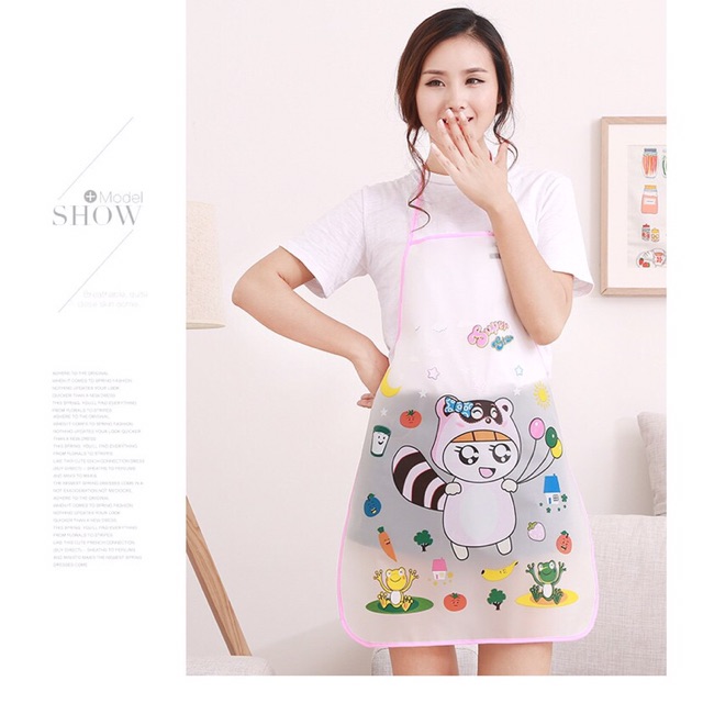 CMA023 Celemek Masak Bahan Apron Karakter Lucu Anti Air Celemek Dewasa