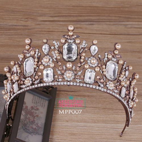 [BISA COD] MAHKOTA PENGANTIN AKSESORIS WEDDING HEADPIECE HAIRBAND MPP007