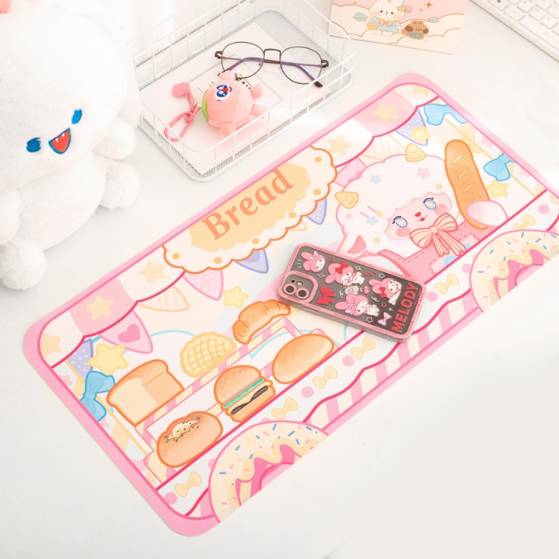 Mouse Pad Gaming Anti slip Motif Kartun Domba Ukuran 30cm X 60cm Untuk Komputer