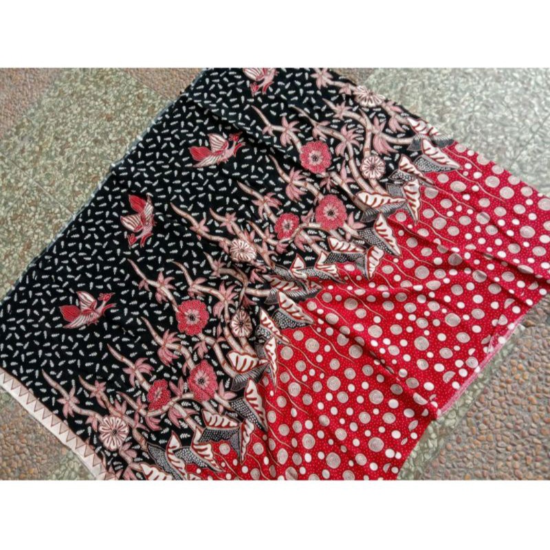 kain batik katun paris motif gelembung bunga