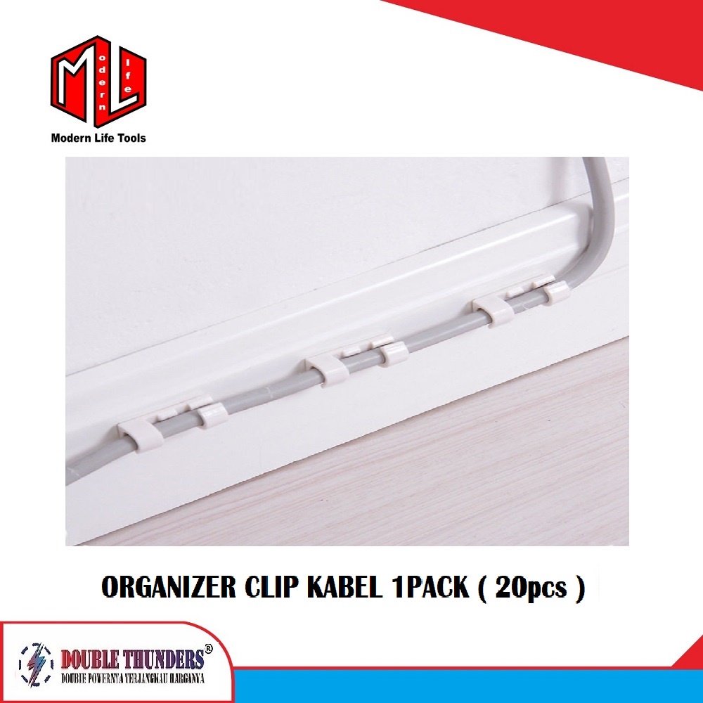 PENJEPIT KABEL 20PCS KABEL ORGANIZER PERAPIH KABEL CABEL CLIP 20PCS