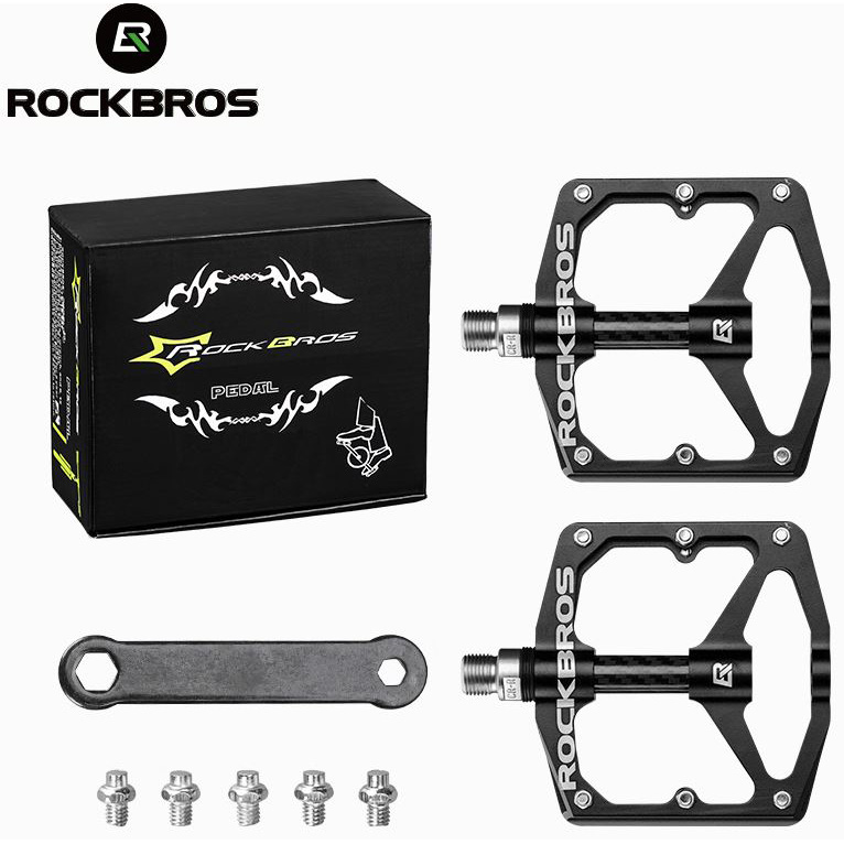 Rockbros Pedal Sepeda Aluminium Alloy Non Slip - 12EBK HITAM