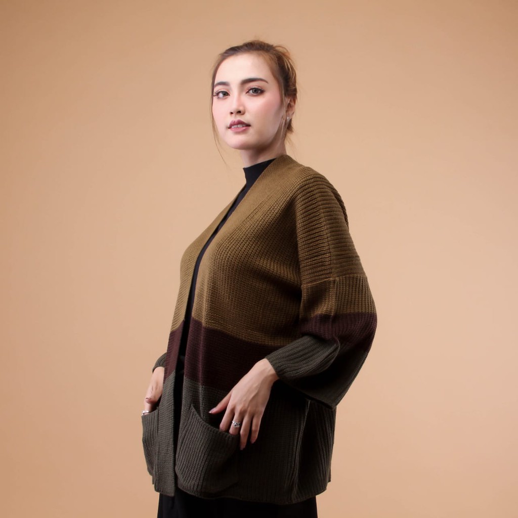 KALILA - CAMEROON Cardy / Cardigan Oversize / Cardigan Rajut Wanita Dewasa / Kardigan Rajut Wanita