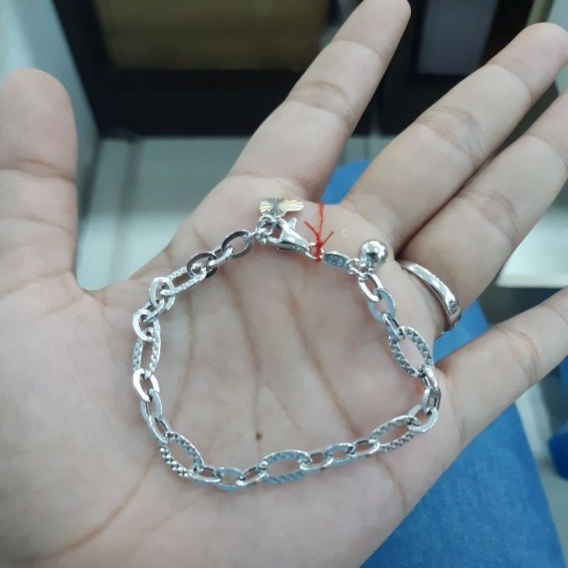 gelang rantai emas putih fashion