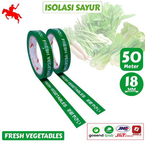 

JUAL Isolasi Sayur Fresh Vegetables KSATRIA Tape 18mm x 60 meter