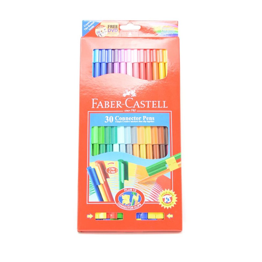 

Connector Pen Faber Castell 30 Spidol Warna No Gift Set