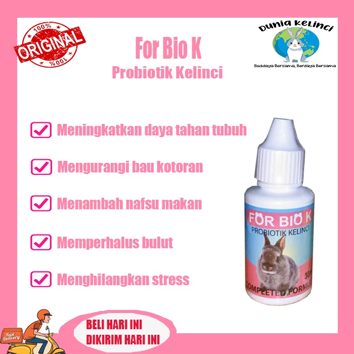 Vitamin Kelinci FOR BIO K 30 ml Probiotik