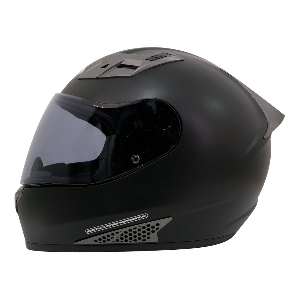 Jual Helm Cargloss New Sport One CR Full Face Deep Black SG Indonesia