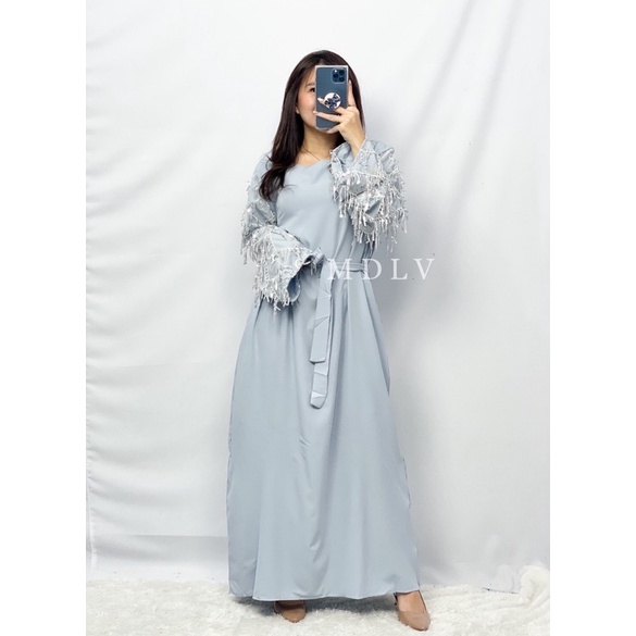 MDLV ~ 04490 Kanza Blink Maxi Dress Maxi Dress Gamis Muslim Gamis Import Fashion Import