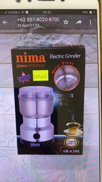 Elektric grinder nima / gilingan kopi