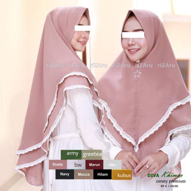 Kerudung Khimar Diva Ceruty Premium A