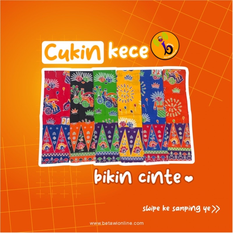 Cukin Syal atau Selempang Kain Batik Betawi