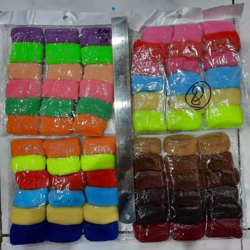 Ikat Rambut Donat Besar Rly Per Pack 18pcs Grosir