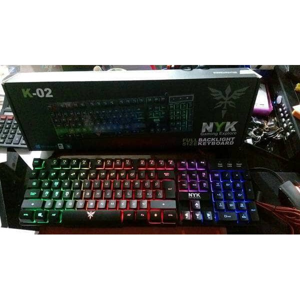 [ PAKET GAMING ] keyboard Gaming NYK K-02 RGB LED + Mouse Gaming Alcatroz X-Craft Air Tron 5000