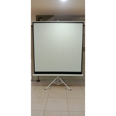 Screen tripod projector 70 inch | layar proyektor standing 70 inch