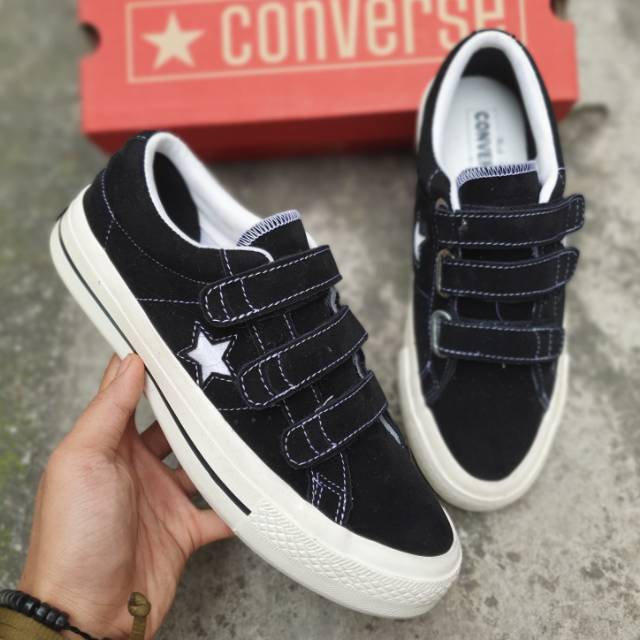 one star converse velcro