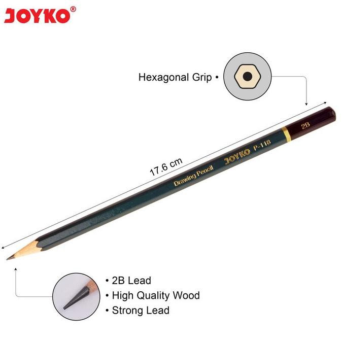 

Vf6Code Joyko Drawing Pencil P-118-14 Set 14Pcs / Pensil Menggambar Murah Berkualitas(ready)P8Z6