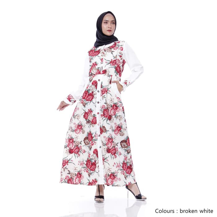 Gamis Muslim Original | Rania Dress | Maxi Syari Original - Navy
