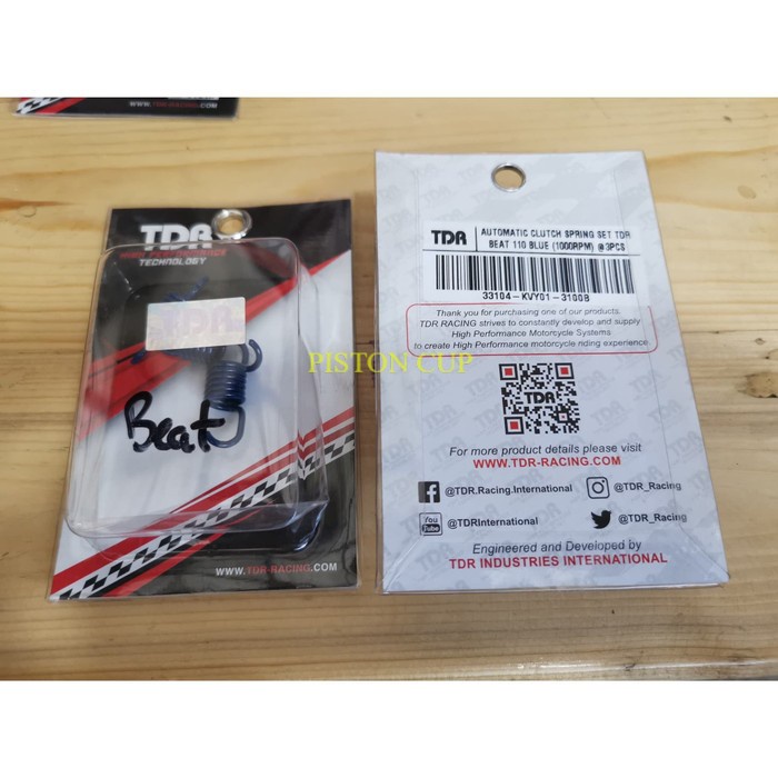 PER KAMPAS GANDA TDR RACING AKSESORIS SPAREPART MOTOR BEAT SCOOPY 2000 RPM ORIGINAL ASLI TDR