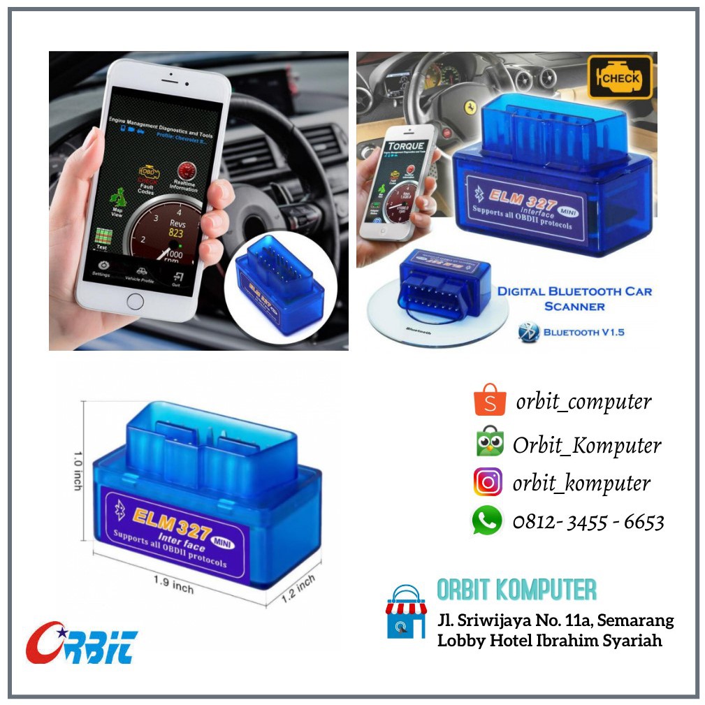 OBD SCANNER ELM327 MINI OBD BLUETOOTH DIAGNOSTIC CAR SCANNER