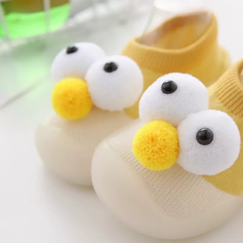 Sepatu Bayi Laki Laki Perempuan Baby Newborn 1 2 Tahun Prewalker Shoes Baby Sepatu Kaos Kaki Anak Bayi Korea Lucu SKIDDER EMMO