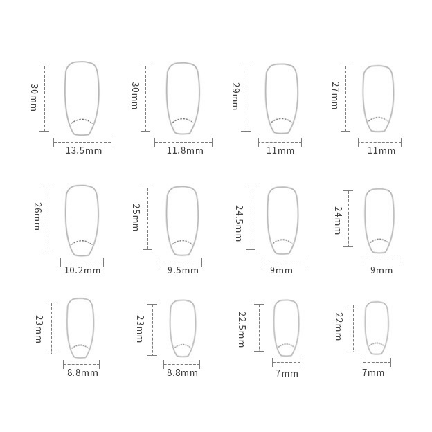 Z444 24pcs / Kotak Kuku Palsu Dengan Hiasan Berlian Imitasi