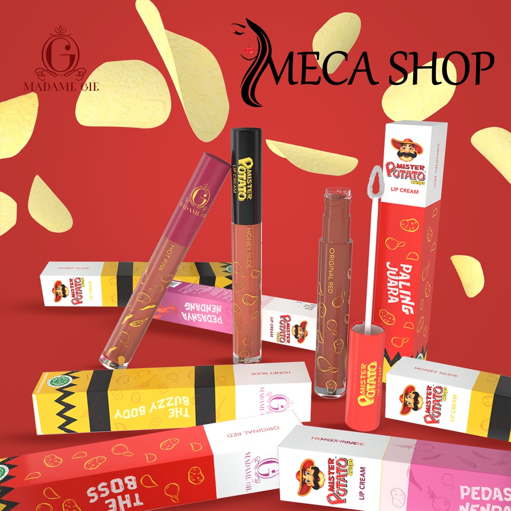 Madame Gie x Mister Potato Lip Cream - Makeup Lipstick Matte Superstay Tahan Lama