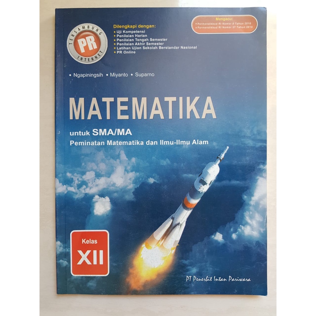 Jual Buku Matematika untuk SMA/MA Kelas XII atau Kelas 12 Peminatan