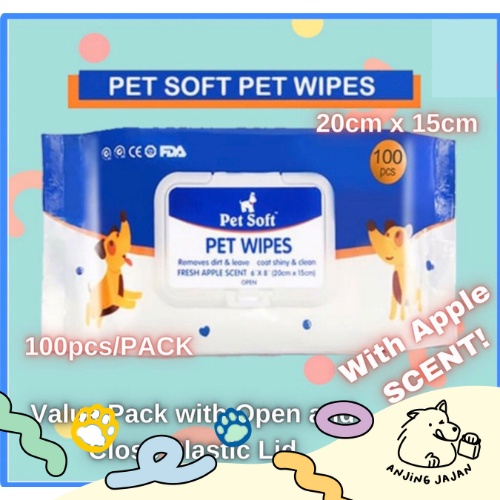 Tisu Basah Hewan | Pet Wipes | Tisu Basah Kucing Anjing | Pet Soft Pet Wipes