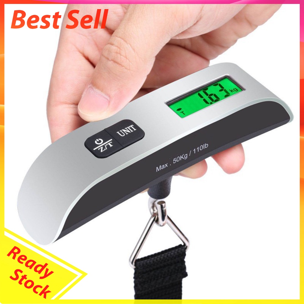 50kg LCD Digital Electronic Luggage Scale Portable Suitcase Hanging Weight