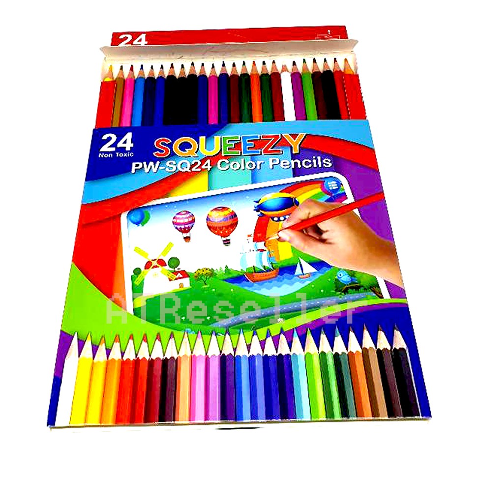 

Pensil warna panjang 24 color kayu Non toxic