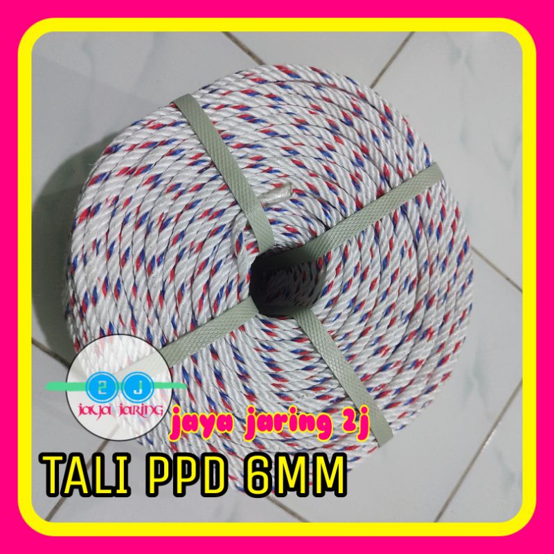 

TALI TAMBANG PPD ROLL 6MM (220 METER) MERK WAHOO HARGA 1 ROLL/Tali tamang eceran dan grosir murah/tali tambang truk,pu,container