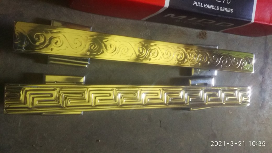 Handle Pintu Kotak Gepeng Ukir Tarikan Pintu Kotak Gagang Pintu Rumah Panjang 33 Cm Dof  Stainles