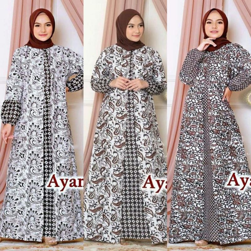 Gamis Batik Manggar, Padi,sekar,cantik,kubis,kipas,daun,kupu,nadine,gendis,kawung,termurah