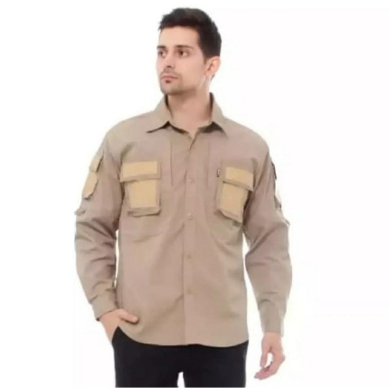 kemeja tactical 5.11 cream/kemeja lapangan/baju tactical