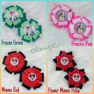  Jepit  Rambut  Anak Round Frozen  Princess Minnie Shopee 