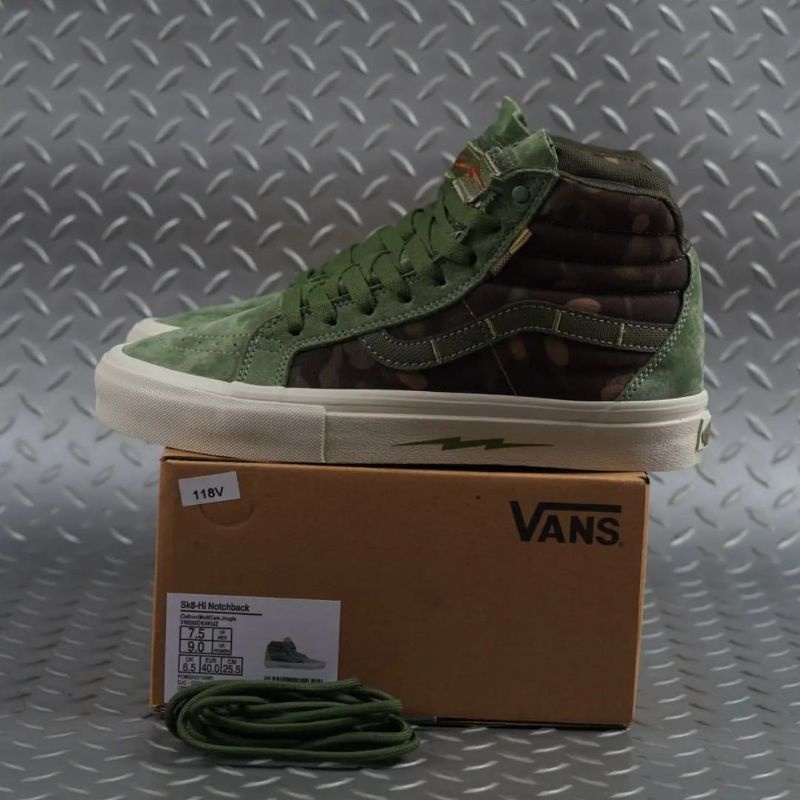 VANS SK8 HI DEFCON NOTCHBACK PRO JUNGLE GREEN
