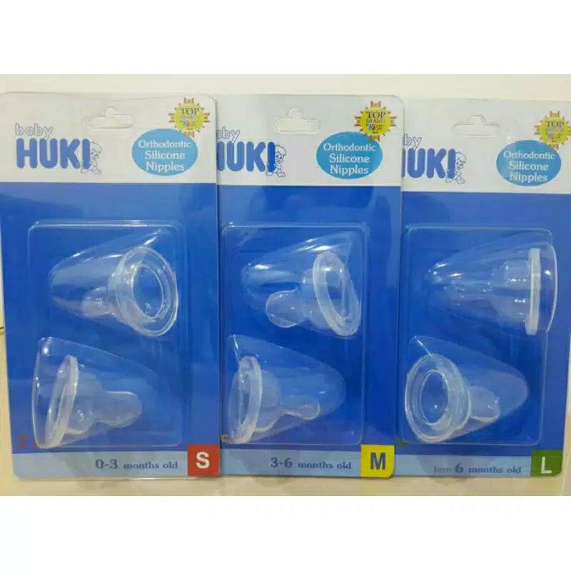 3 Dot Karet/ HUKI Nipple DOT Silicone Bulat dan Gepeng