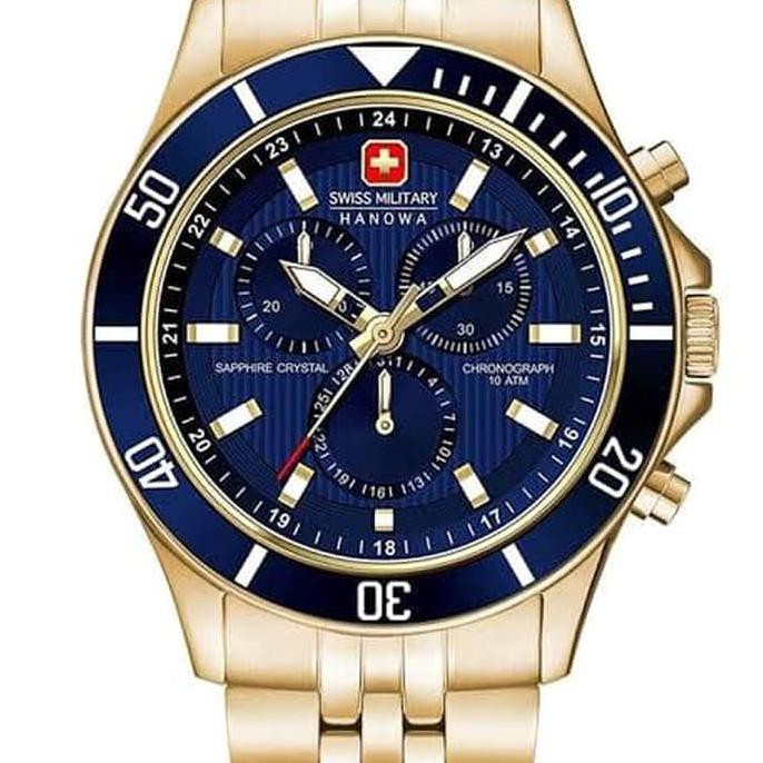 Pengiriman Cepat SWISS MILITARY HANOWA CHRONO GOLD PROMO