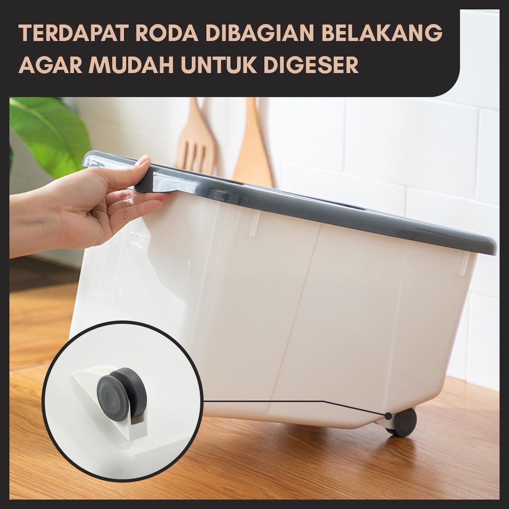 TEMPAT PENYIMPANAN BERAS | TEMPAT PENYIMPANAN MAKANAN | RICE STORAGE BOX | KOTAK BERAS