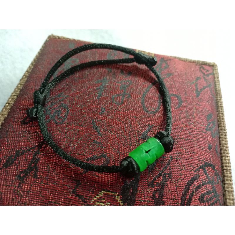 Gelang Giok Asli Bambu Hijau