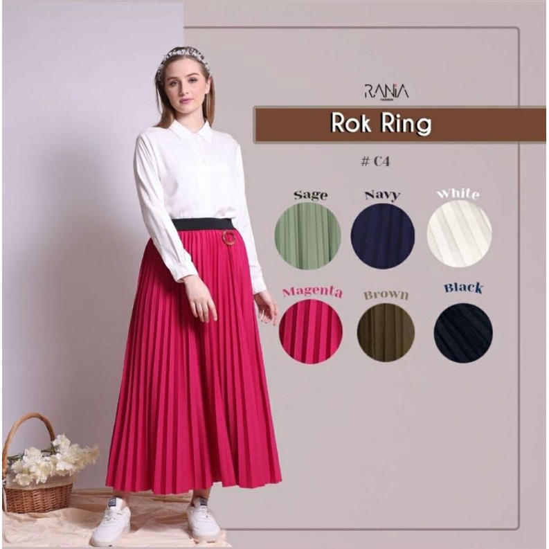 Rok Plisket Premium Polos Ring By Rania