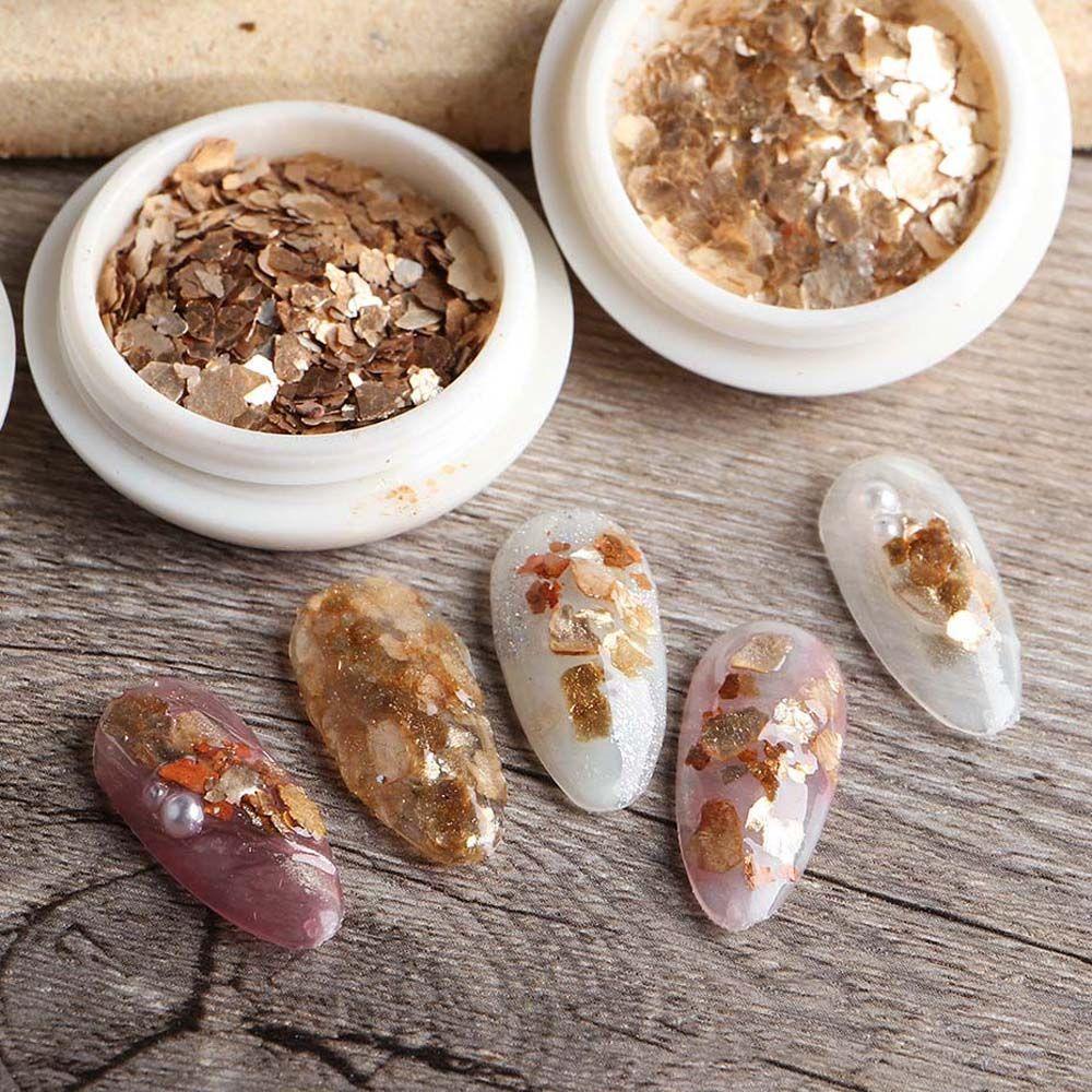 Mxbeauty Ornamen 3D Bentuk Abalone Motif Marmer Untuk Dekorasi Nail Art