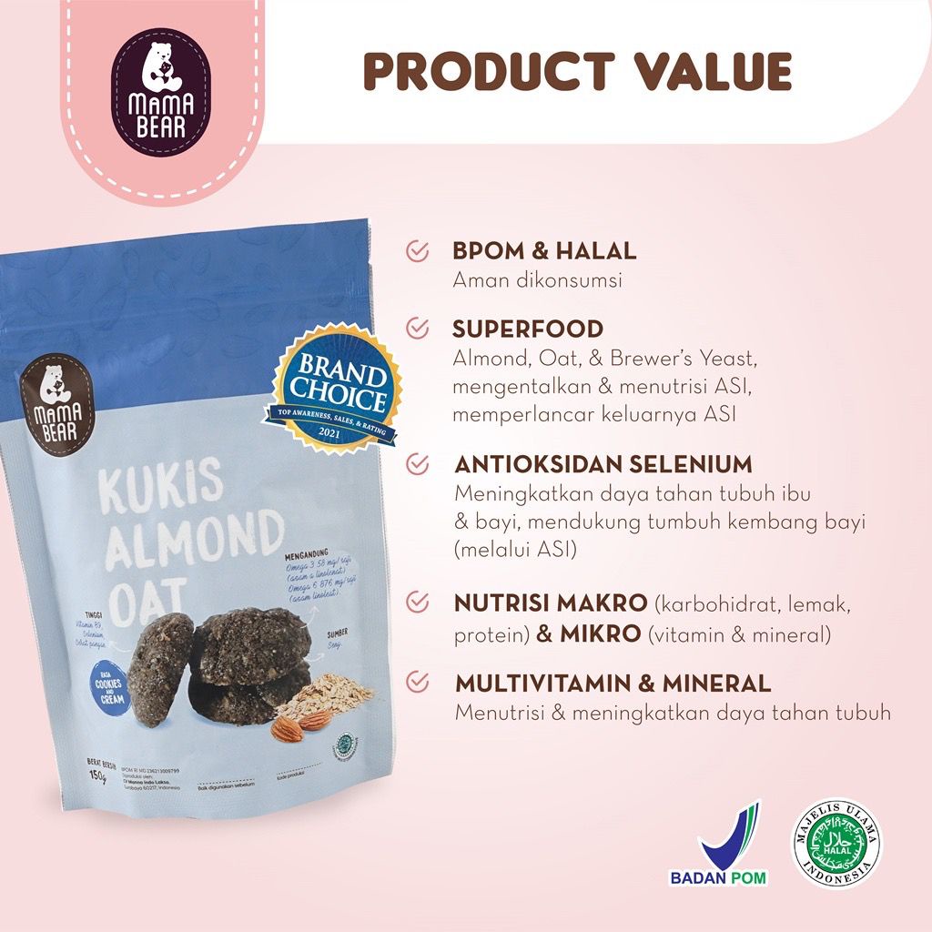 MAMABEAR KUKIS ALMOND OAT / 150GR