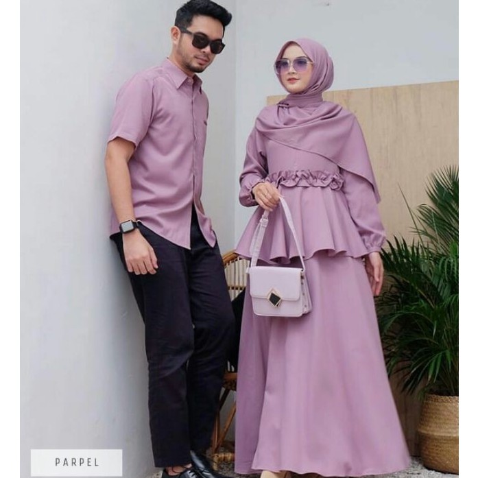 muslim pasangan dalmi dress couple muslim pasangan couple muslim gamis couple couple ukuran M L XL