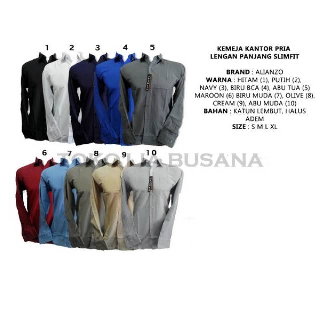 SALE Kemeja Pria Slimfit / Kemeja Slimfit Polos / Kemeja Formal Slimfit / Kemeja Kerja Lengan Panjan